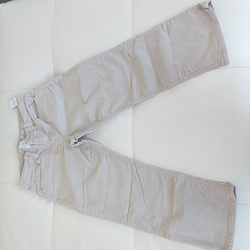 High Rise 90's Loose beige pants 7 plus